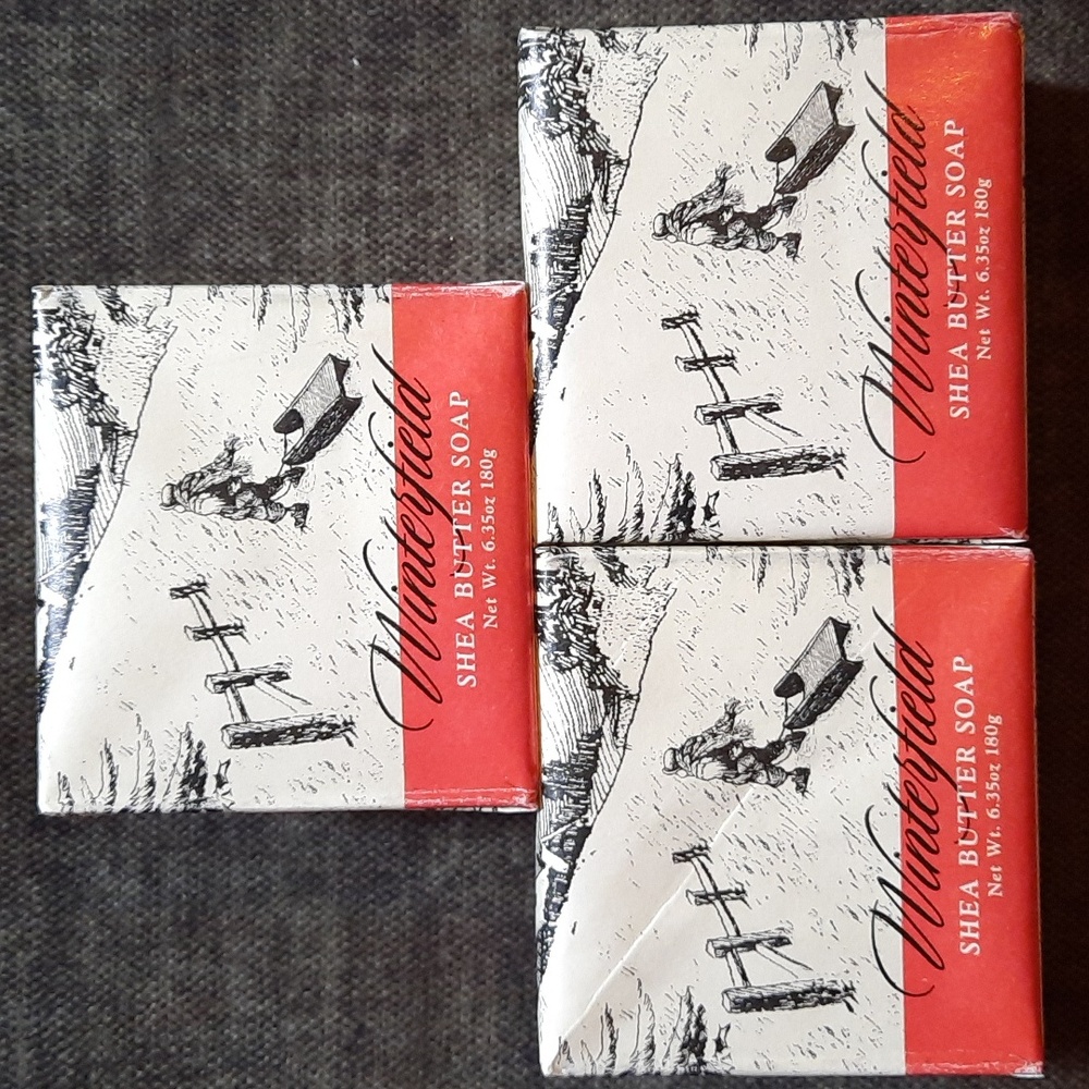 Winterfield Shea Butter Spa Bar Bath Soap Set 6.35oz Bars Winter Scented NWT